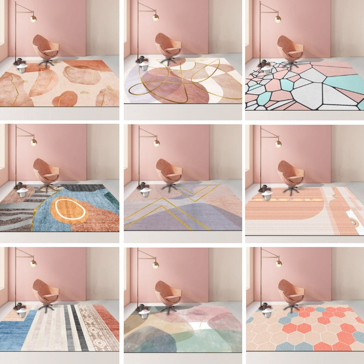 Modern Abstract Geometric Living Room Rug Coffee Table Cushion, Size: 50x80cm(01)