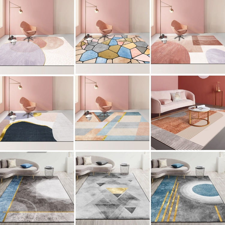 Modern Abstract Geometric Living Room Rug Coffee Table Cushion, Size: 50x80cm(14)