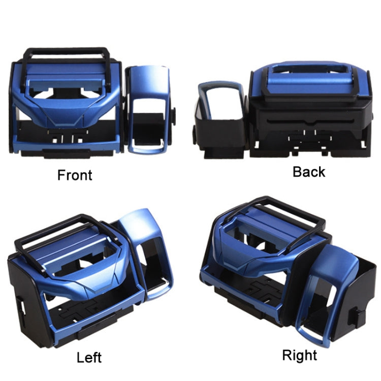 2 PCS SD-1012 Car Multifunctional Drink Holder Garbage Box(Silver)