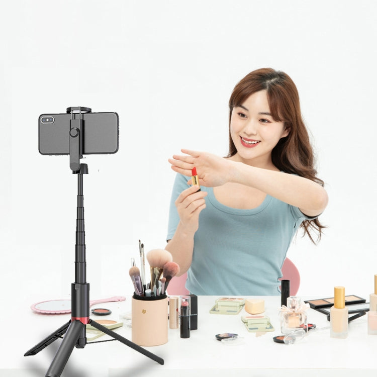 AB403 Live Broadcast Landing Integrated Telescopic Mobile Phone Triangle Bracket(Black) - Selfie Sticks by PMC TechLife | Online Shopping South Africa | PMC TechLife