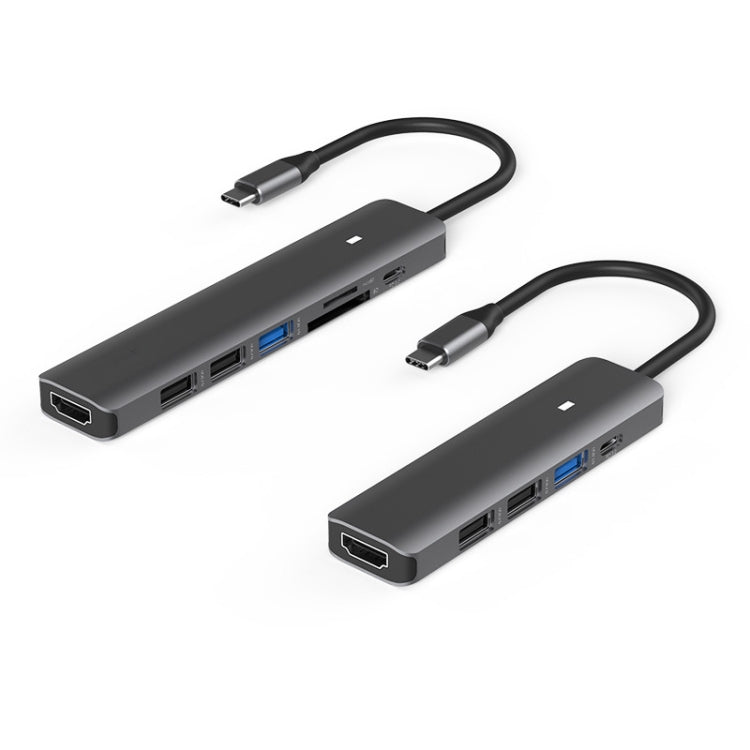 Blueendless Type-C+USB 3.0/2.0+HDMI4K HUB, Specification: 5 in 1