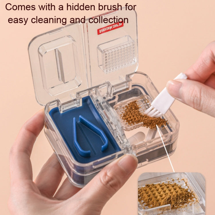 Imakara Mini Square Portable Sealed Medicine Cutter Dispenser Box(White)