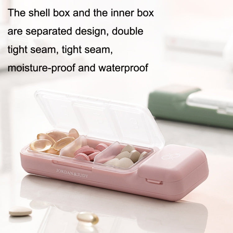 TR017 Portable Medicine Cutter Portable Mini 7 Days Sealed Separate Medicine Box(Pink)
