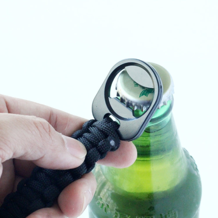Outdoor Seven-Core Umbrella Rope Keychain Eagle Mouth Buckle Bottle Opener(Black) - free shipping - PMC Jewellery - Order now!
