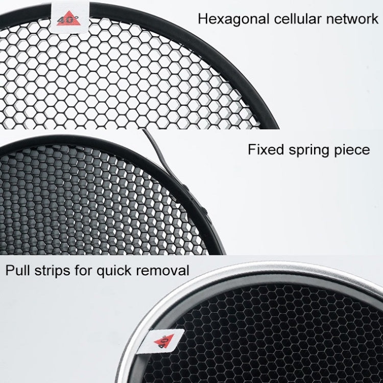 GODOX SN1002 Honeycomb Mesh Reflector Light Effect Accessory For 17cm Standard Cover, Density: 60° - free shipping - PMC Jewellery - Order now!