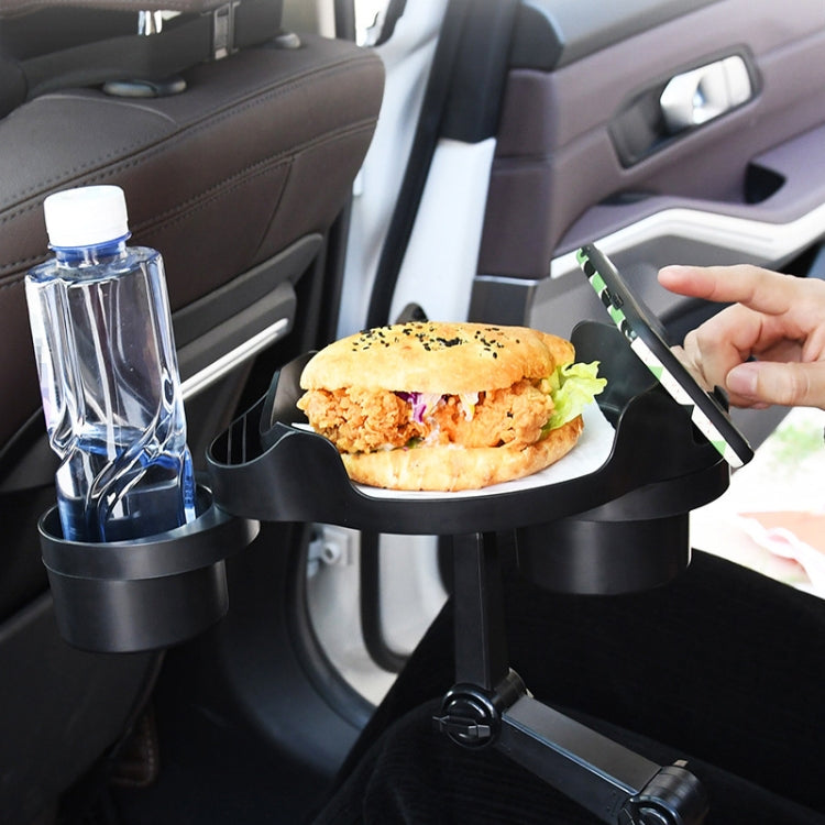 Car Water Cup Holder Dinner Plate Rack Rotatable Mobile Phone Holder(Black) - Car Drink Holders by PMC Jewellery | Online Shopping South Africa | PMC Jewellery | Buy Now Pay Later Mobicred