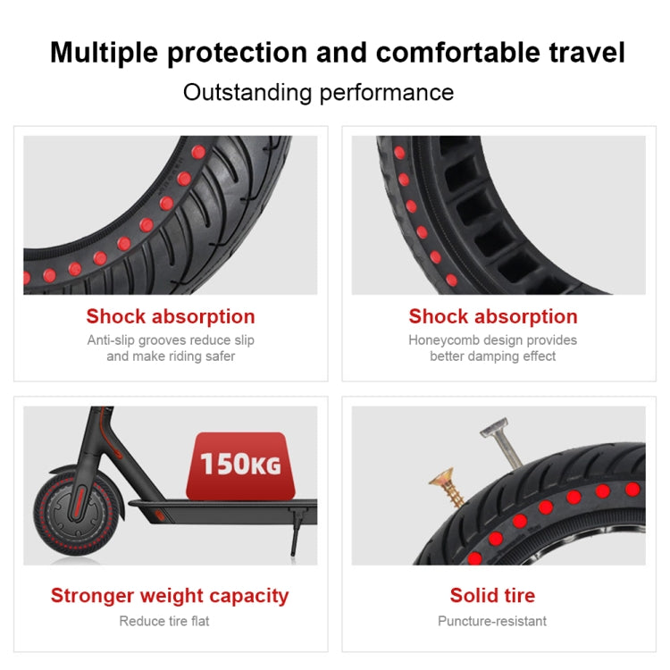8.5 inch Color Dot Honeycomb Tire for Xiaomi Mijia M365/M365 Pro/1S(Red) - Accessories & Parts by PMc TechLife | Online Shopping South Africa | PMc TechLife | Buy Now Pay Later Mobicred