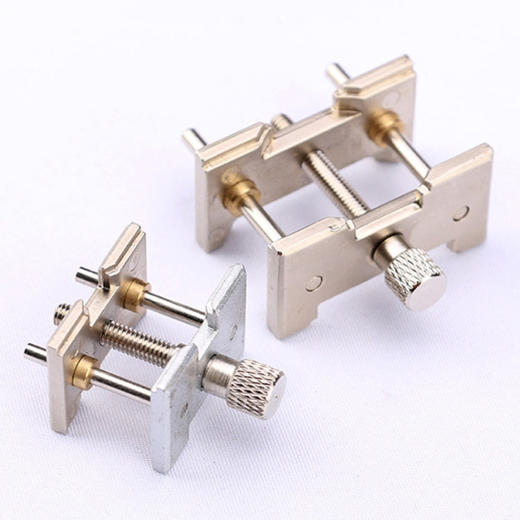 2 In 1 Watch Movement Holder Clip Base Metal Multi Function Vise Clamp, Random Color Delivery