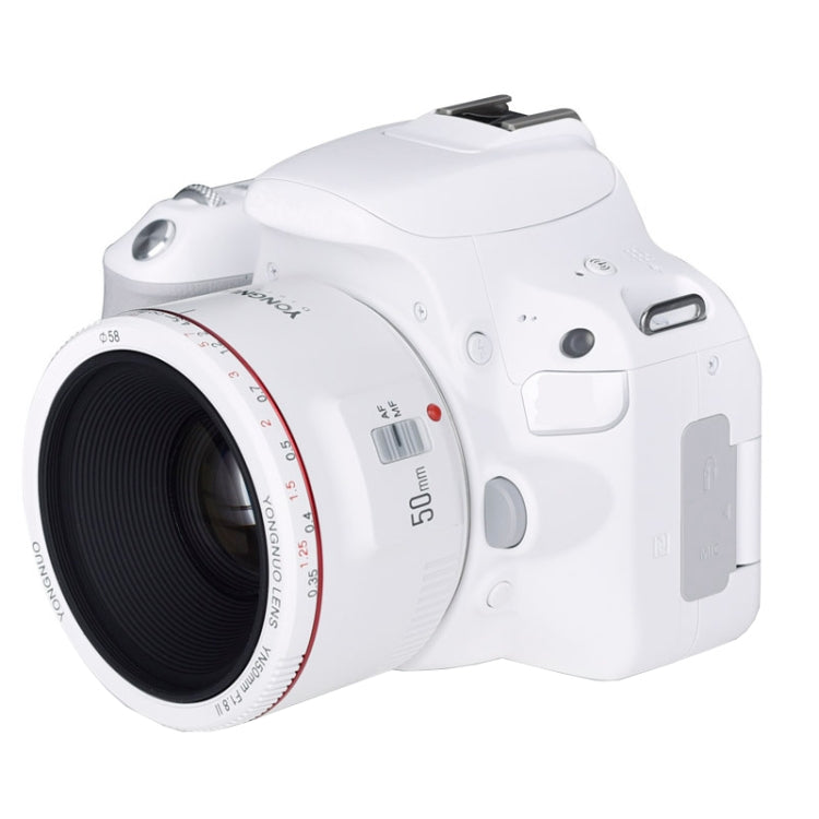 YONGNUO YN50mm F1.8 II Fixed Focus Lens Full Frame Automatic Focus For Canon SLR Camera - free shipping - PMC TechLife - Order now!