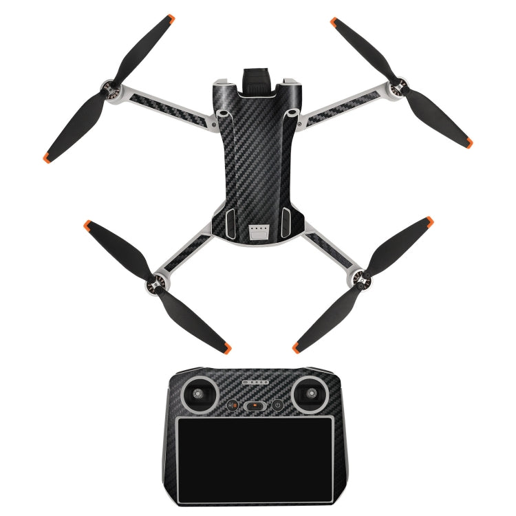 Sunnylife Drone+Remote Control Protective Sticker For DJI Mini 3 Pro RC Version(Carbon Black)