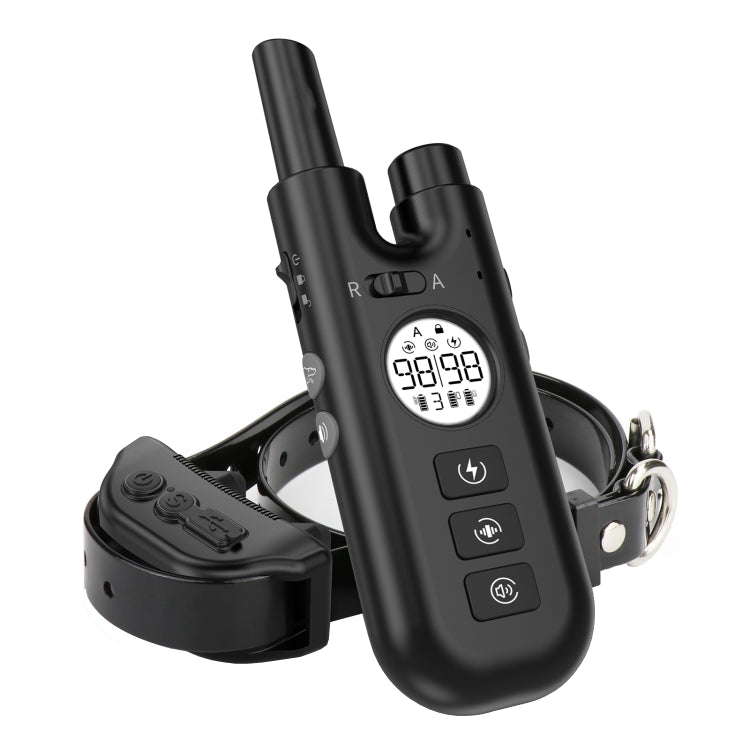 Intelligent Remote Control Dog Trainer Automatic Barking Stop Collar(Black)