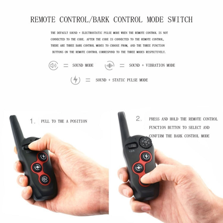 Remote Control Trainer Dog Collar Automatic Barking Stopper, Specification: 1 Drag 1 Red