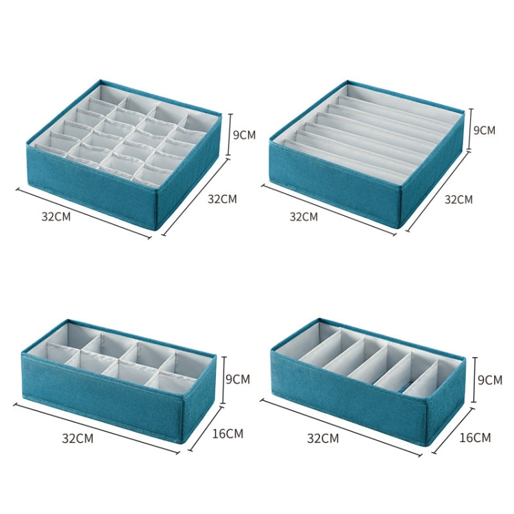 Foldable Drawer Clothes Storage Box, Spec: 7 Grids (Gray)
