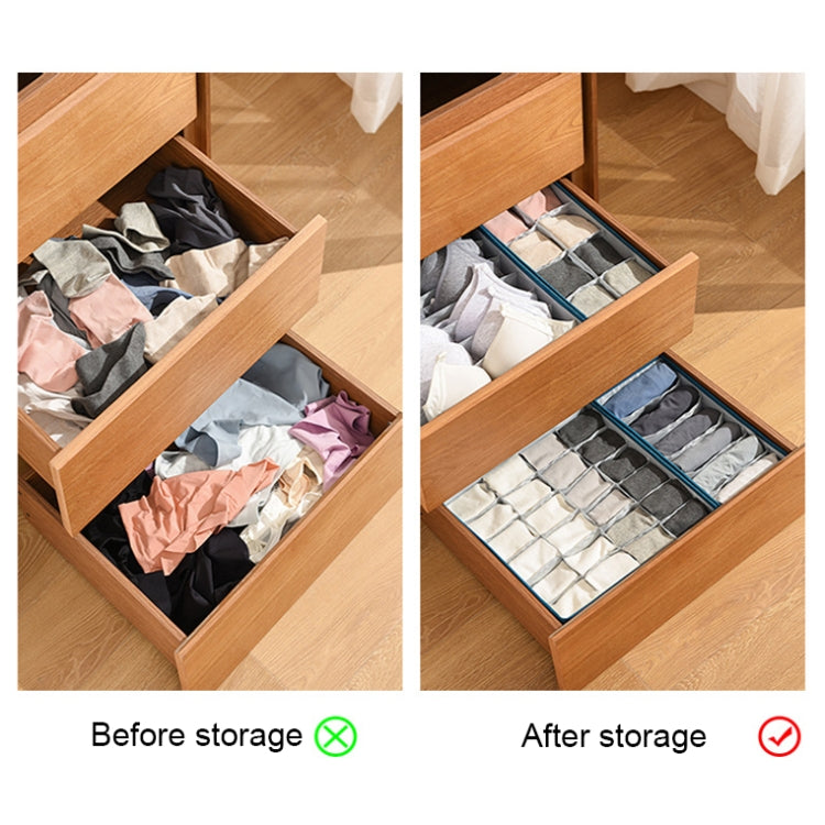 Foldable Drawer Clothes Storage Box, Spec: 8 Grids (Gray)