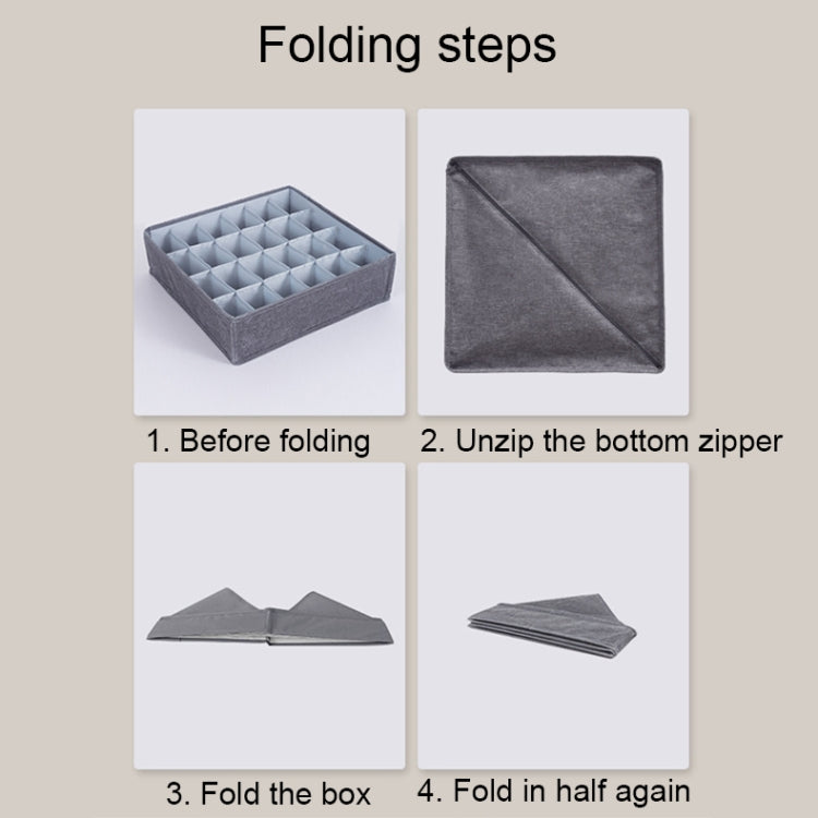 Foldable Drawer Clothes Storage Box, Spec: 8 Grids (Gray)