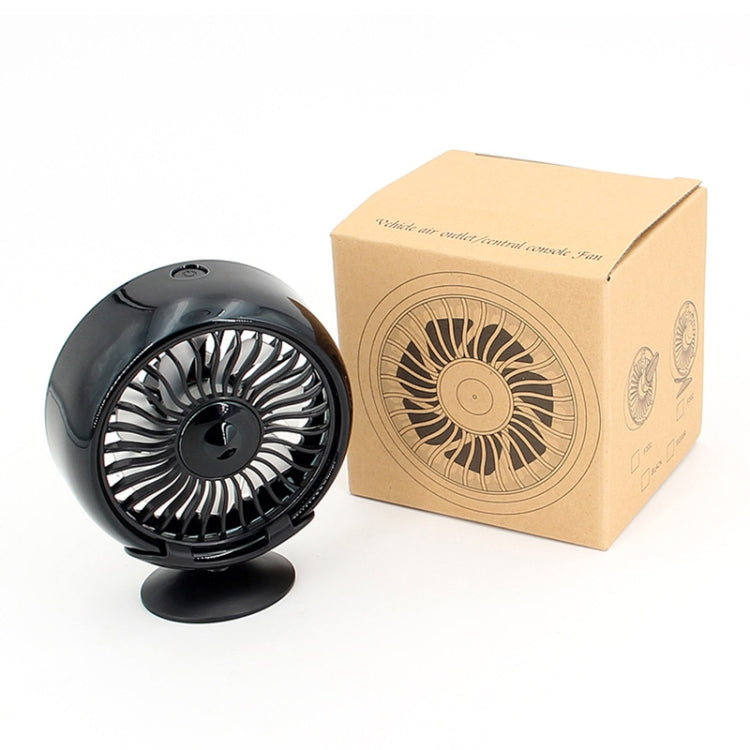 F102 Vehicle Dashboard Multi-function USB Colorful Lights Fan(Black) - free shipping - PMC TechLife - Order now!