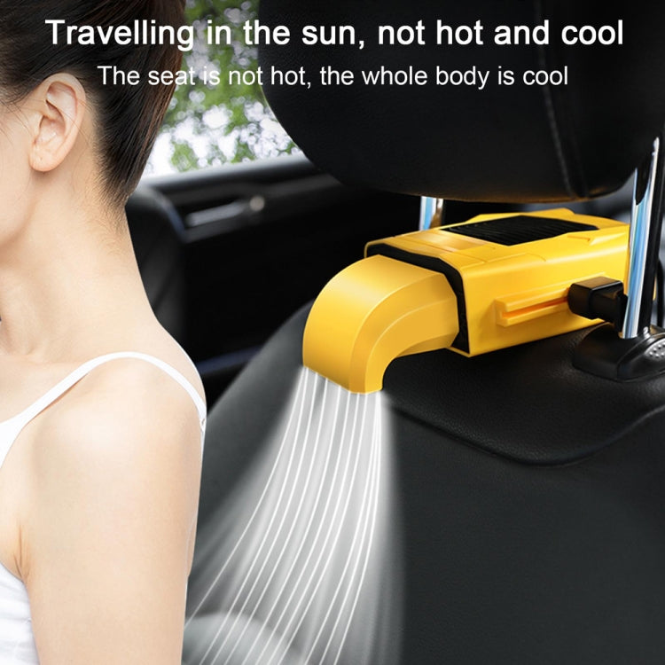 F415 Car Multifunctional Seat Back USB Fan(Yellow) - Heating & Fans by PMC TechLife | Online Shopping South Africa | PMC TechLife | Buy Now Pay Later Mobicred