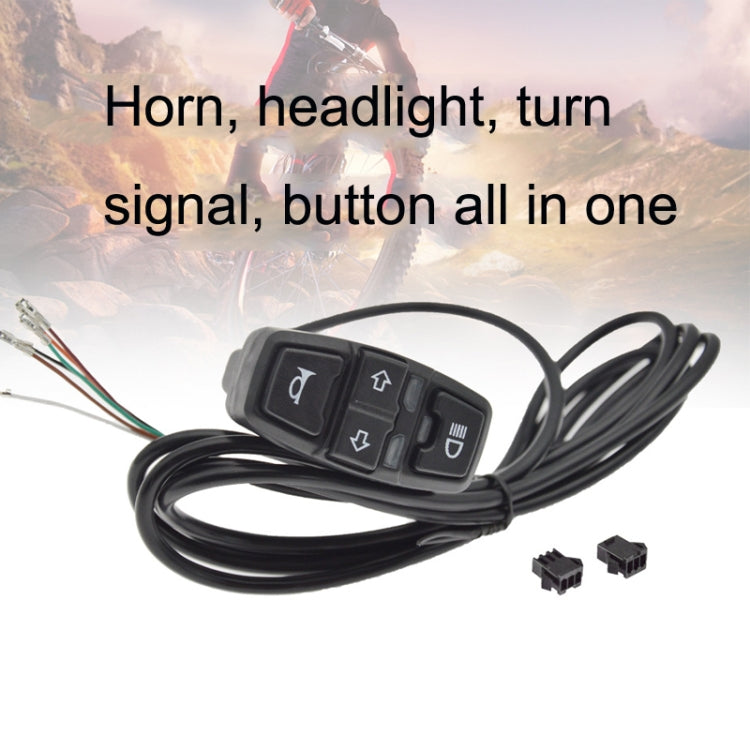 3 In 1 Switch Mountain Car Skateboard Horn Headlights Turn Switch(36V) - Electrical Instruments by PMC TechLife | Online Shopping South Africa | PMC TechLife | Buy Now Pay Later Mobicred