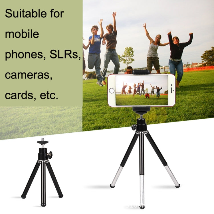 2PCS Projector Phone Stand Desktop Portable Telescopic Mini Metal Tripod, Style: 2 Sections (Silver) - Tripods by PMC TechLife | Online Shopping South Africa | PMC TechLife