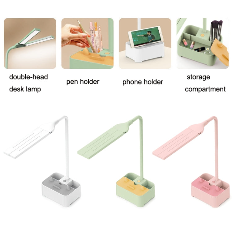 TD6 Student Mobile Phone Holder Pen Holder Eye Protection USB Desk Lamp(Pink) - free shipping - PMc TechLife - Order now!