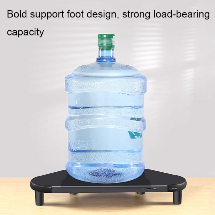 Vaydeer ZGP011 Metal Corner Computer Monitor Raised Rack(USB3.0+3 x USB2.0) - free shipping - PMC Jewellery - Order now!