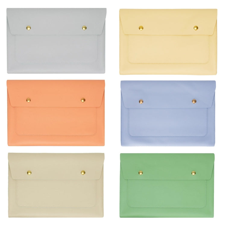 S178 3 In 1 Leather Waterproof Laptop Liner Bag, Size: 15 inches(Light Grey) - free shipping - PMC Jewellery - Order now!