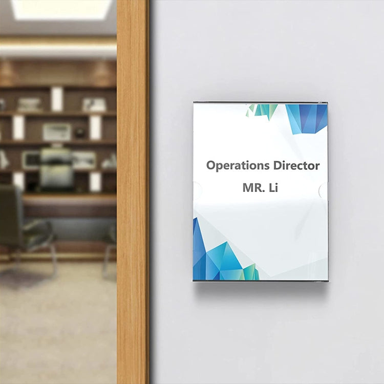 2 PCS 4x6 Inch Wall Mounted Acrylic Signage Bracket Wall Photo Frame - Holder & Storage Rack by PMc TechLife | Online Shopping South Africa | PMc TechLife | Buy Now Pay Later Mobicred