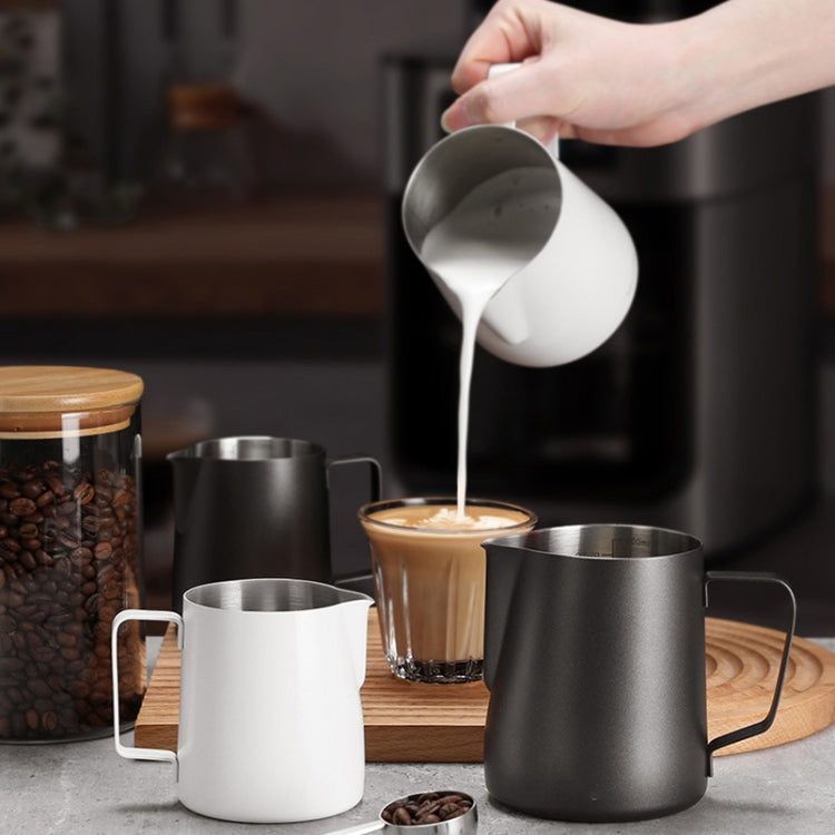 304 Stainless Steel Coffee Pot with Scale, Spec: 350ml (Black Beak)