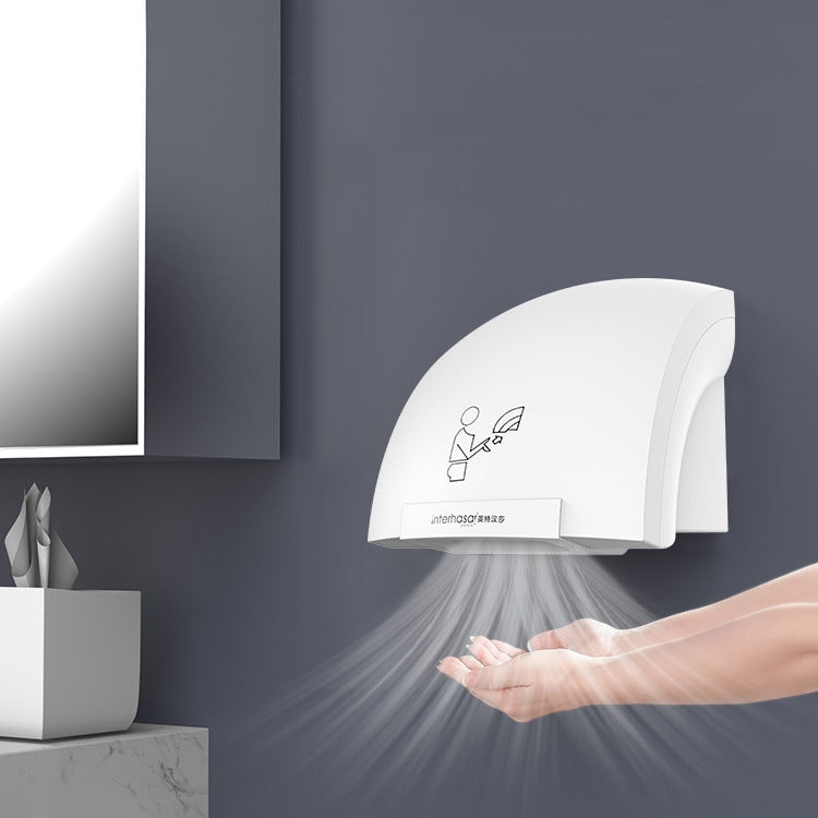 Interhasa 220V Automatic Electric Hand Dryer Mini Induction Hand Drying Machine,Style: Hot and Cold,CN Plug