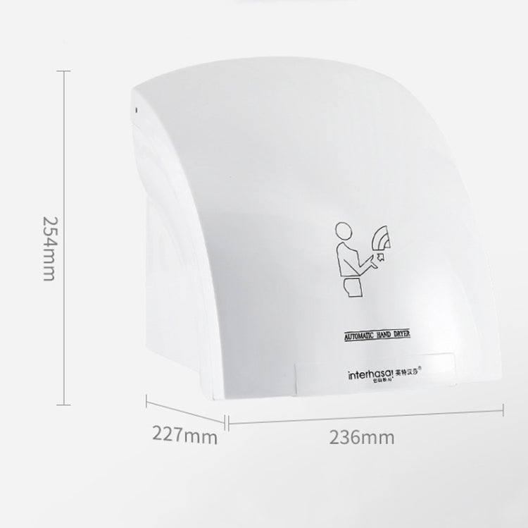 Interhasa 220V Automatic Electric Hand Dryer Mini Induction Hand Drying Machine,Style: Hot and Cold,CN Plug