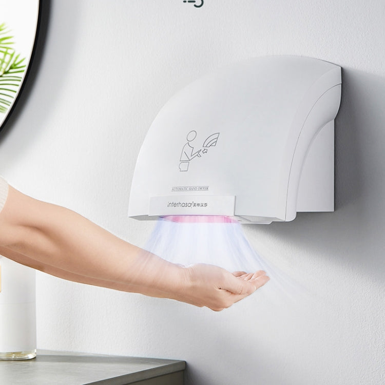 Interhasa 220V Automatic Electric Hand Dryer Mini Induction Hand Drying Machine,Style: Hot and Cold,CN Plug