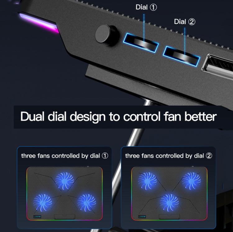 CoolCold F5 Laptop Radiator Bracket Office Desk Adjustable Laptop Cooler,Style: Fantasy Edition - free shipping - PMC Jewellery - Order now!