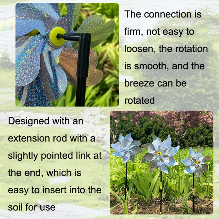 Balcony Garden Farmland Bird Catcher Reflector Anti-bird Laser Windmill, Style: Eight
