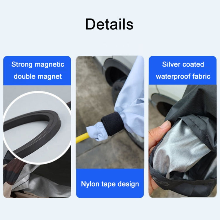 New Energy Vehicle Charging Port Water-resistant Protective Cover, Color: Gray White