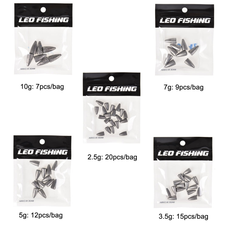 3 Bags LEO 27912 Lure Sea Rod Lead Drop Cast Fishing Sinker, Specification: 2.5g - Fishing Rods & Accessories by LEO | Online Shopping South Africa | PMC Jewellery | Buy Now Pay Later Mobicred