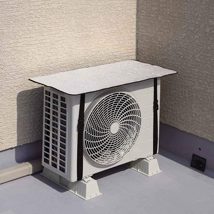 Universal Air Conditioner Cover Aluminum Foil Composite Flame Retardant Rainproof Cover(77 x 39.5cm)