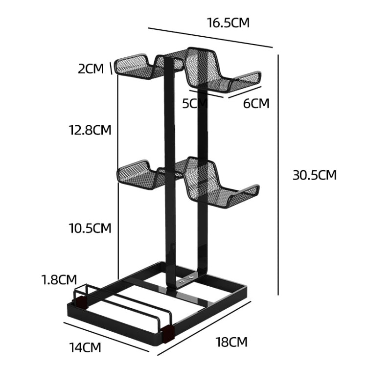Desktop Headset Gamepad Game Console Storage Bracket(Black)