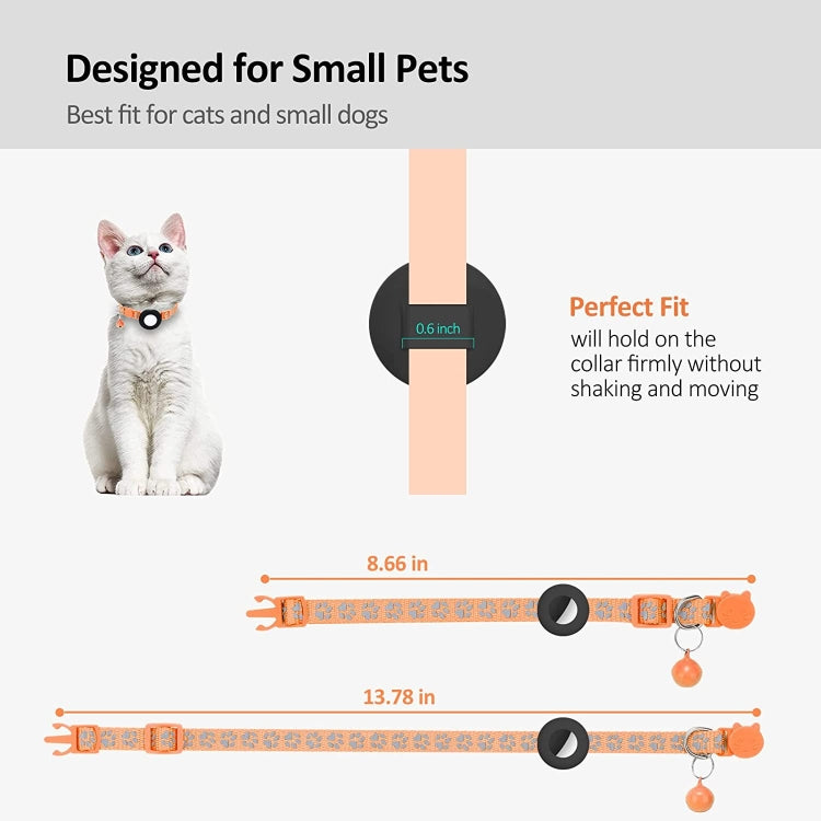 Pet Cat Reflective Collar with Bell for Airtag Tracker(Pink) - Pet Series by PMC TechLife | Online Shopping South Africa | PMC TechLife