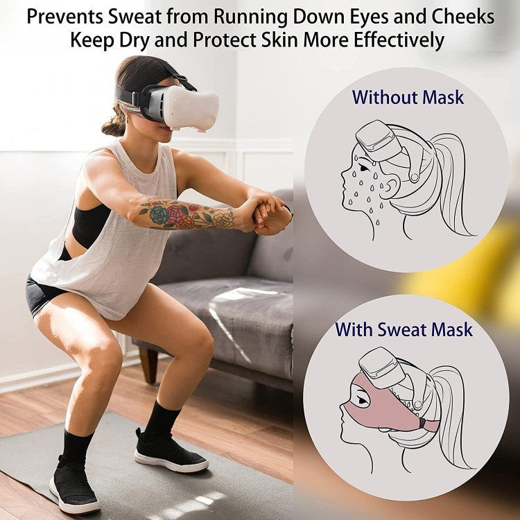 VR Glasses Head-mounted Breathable Sweat-proof Eye Mask(Black Gray)