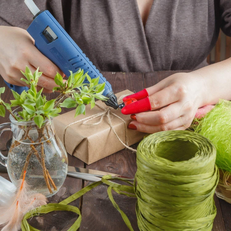 4 Sets Anti-scalding Non-slip High Temperature Resistant Silicone Finger Cuff With Particles(Blue) - Safety Gloves by PMC TechLife | Online Shopping South Africa | PMC TechLife