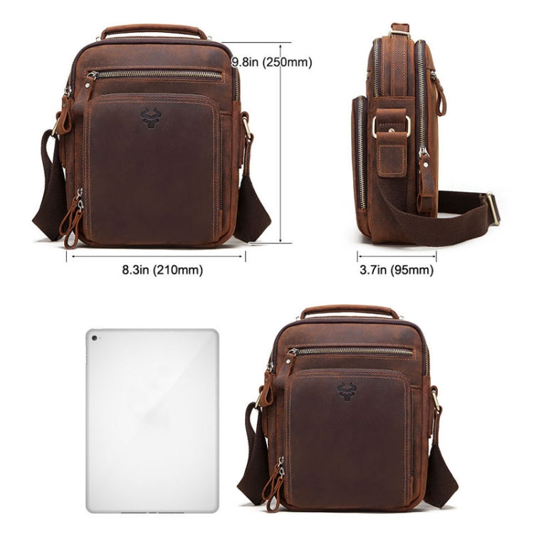 HUMERPAUL MH573 Men Shoulder Bag Leather Messengers Bag(Black) - free shipping - PMC Jewellery - Order now!