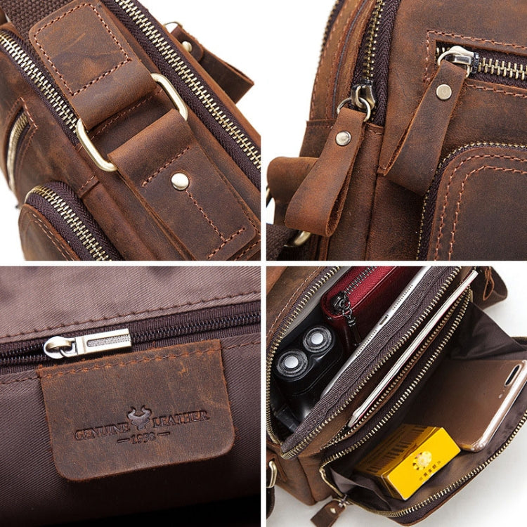 HUMERPAUL MH573 Men Shoulder Bag Leather Messengers Bag(Black) - free shipping - PMC Jewellery - Order now!