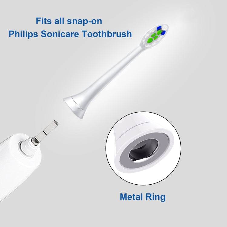 Toothbrush Head For Philips HX3/HX6/HX9 Series(Double Effect Black) - Replacement Brush Heads by PMC TechLife | Online Shopping South Africa | PMC TechLife | Buy Now Pay Later Mobicred