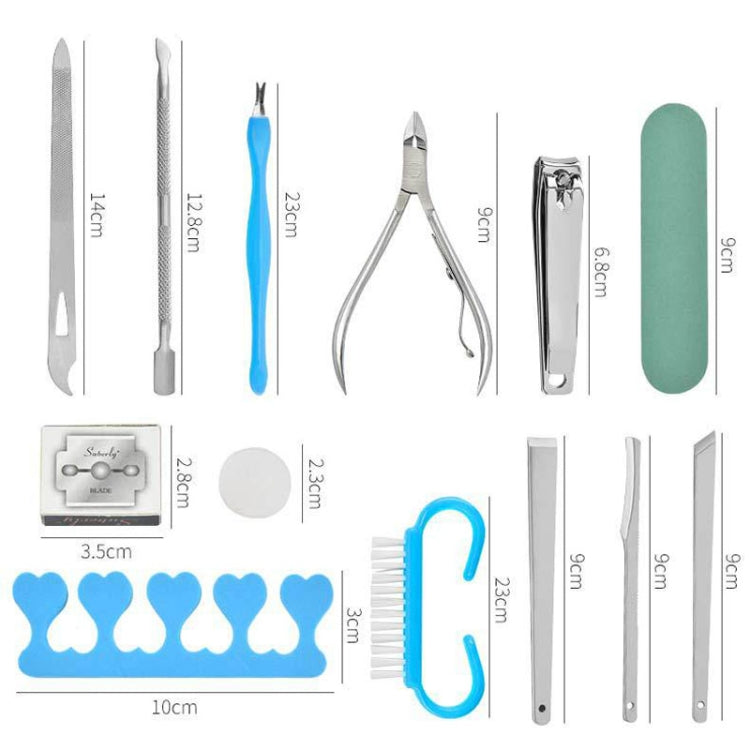 20 In 1 Foot File Grinding Exfoliating Manicure And Pedicure Kit(Yellow)