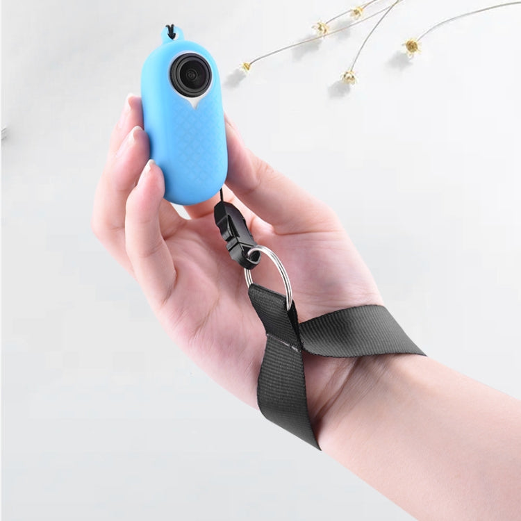 2 PCS Thumb Camera Silicone Case + Lanyard For Insta360 GO2(Black)