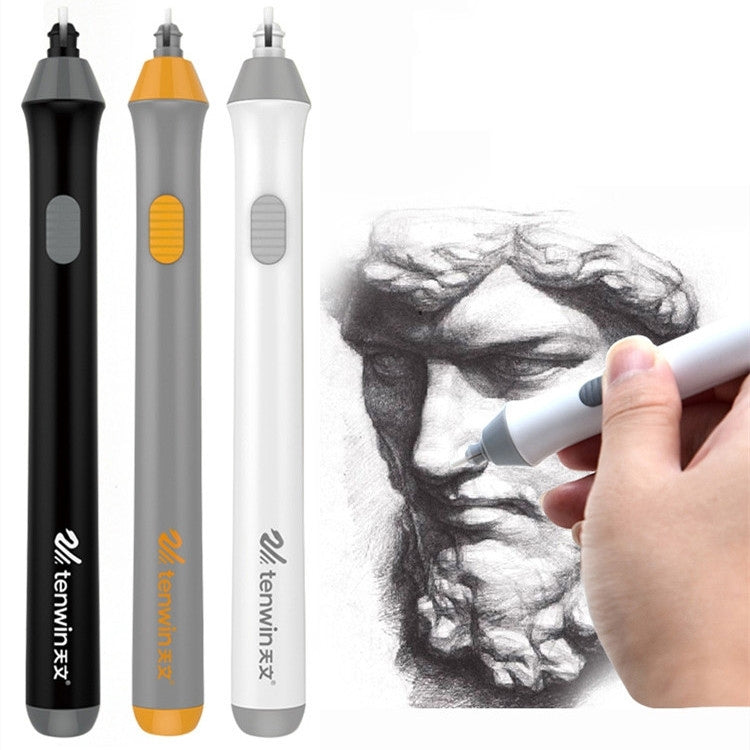 Tenwin 8302 Adjustable Electric Eraser With Rubber Refills For Sketch Drawing Erasing(White) - free shipping - PMC Jewellery - Order now!