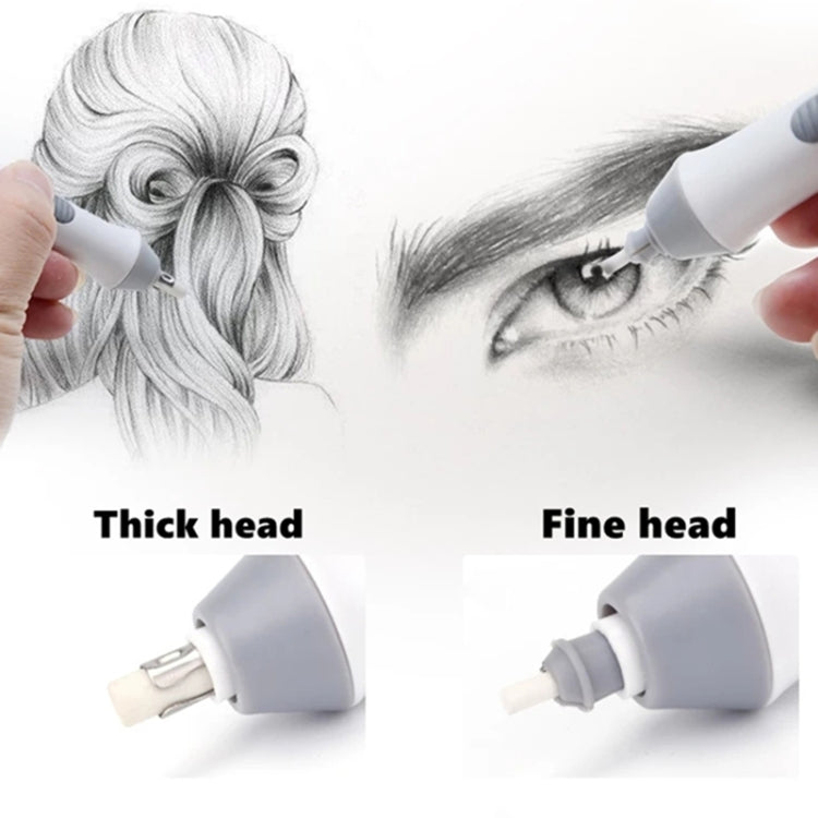 Tenwin 8302 Adjustable Electric Eraser With Rubber Refills For Sketch Drawing Erasing(White) - free shipping - PMC Jewellery - Order now!