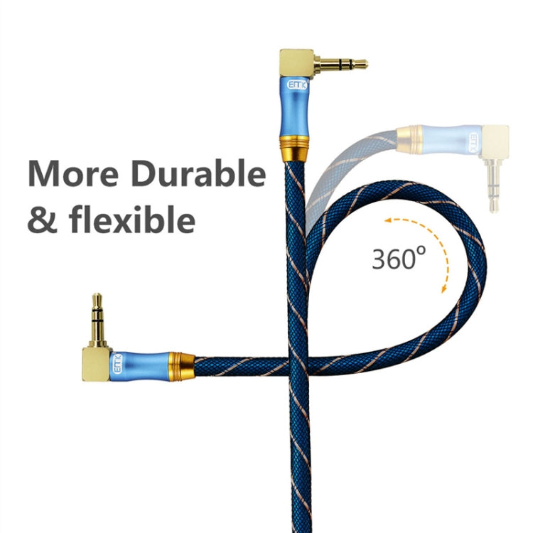 EMK 90-Degree Car 3.5mm Audio Cable Extension Cable, Cable Length: 1.5M(Blue) - free shipping - PMC Jewellery - Order now!