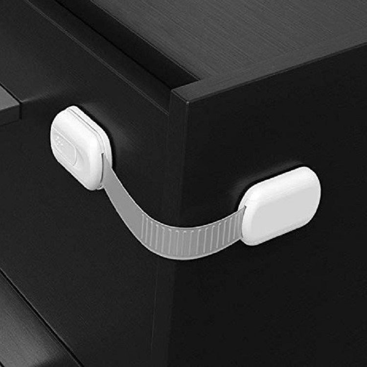 Slide Adjust Baby Safety Lock Refrigerator Drawer Lock(White) - Safety Equipment by PMC TechLife | Online Shopping South Africa | PMC TechLife