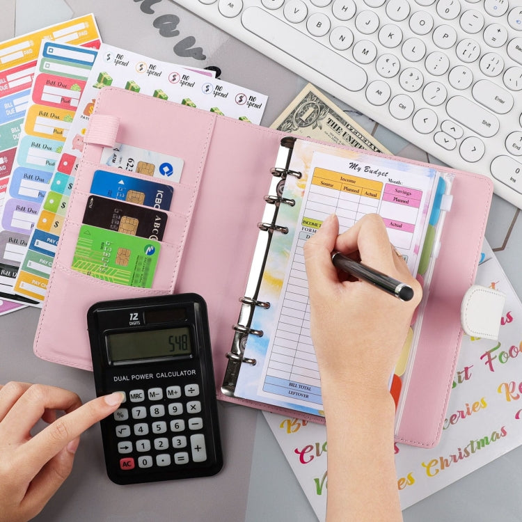 A6 Cash Budget Book Schedule Weekly Plan Monthly Plan Loose-leaf Notepad(Green) - free shipping - PMc TechLife - Order now!